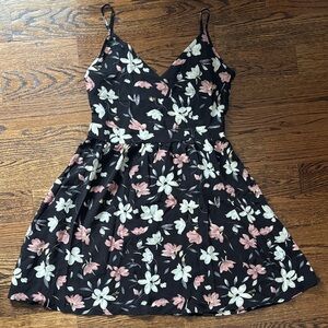 SHEIN Black Dress with Floral Accents